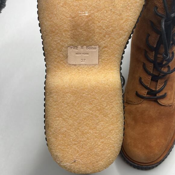 NWT rag and bone Sloane suede lace up boot with platform - Picture 8 of 13